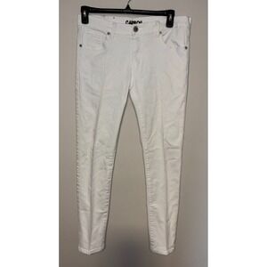 Carbon White Skinny Jeans Mens 34x32 Stretch Denim
